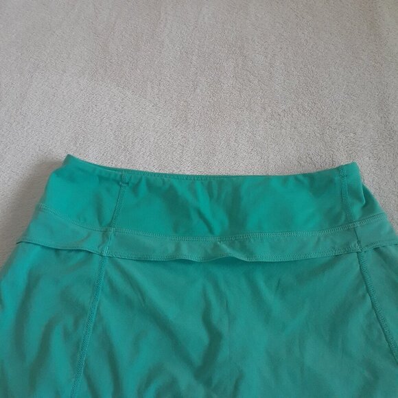 Lululemon Women's Size 2 Aqua Green Coolmax Inner Drawstring Athletic Skort - Picture 3 of 13